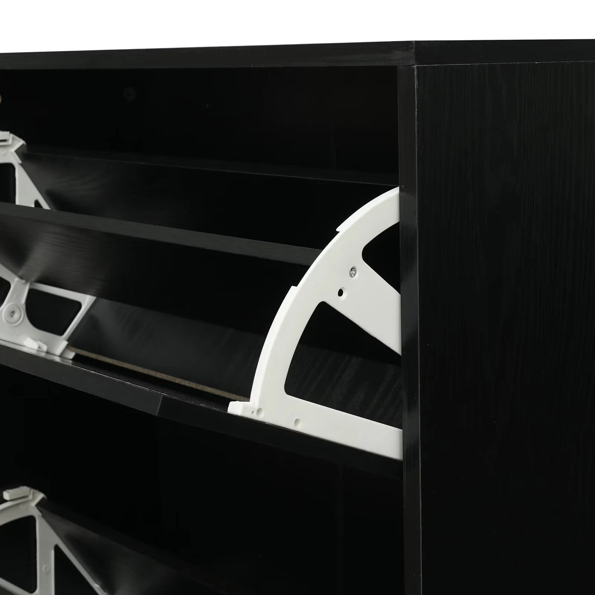 3 Flip Drawer Natural Rattan Shoe Cabinet with Metal Legs H6964