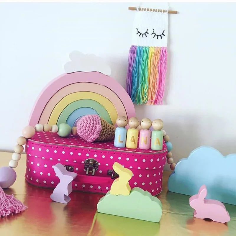 Wooden Building Blocks Stacker Nesting Toys V373223