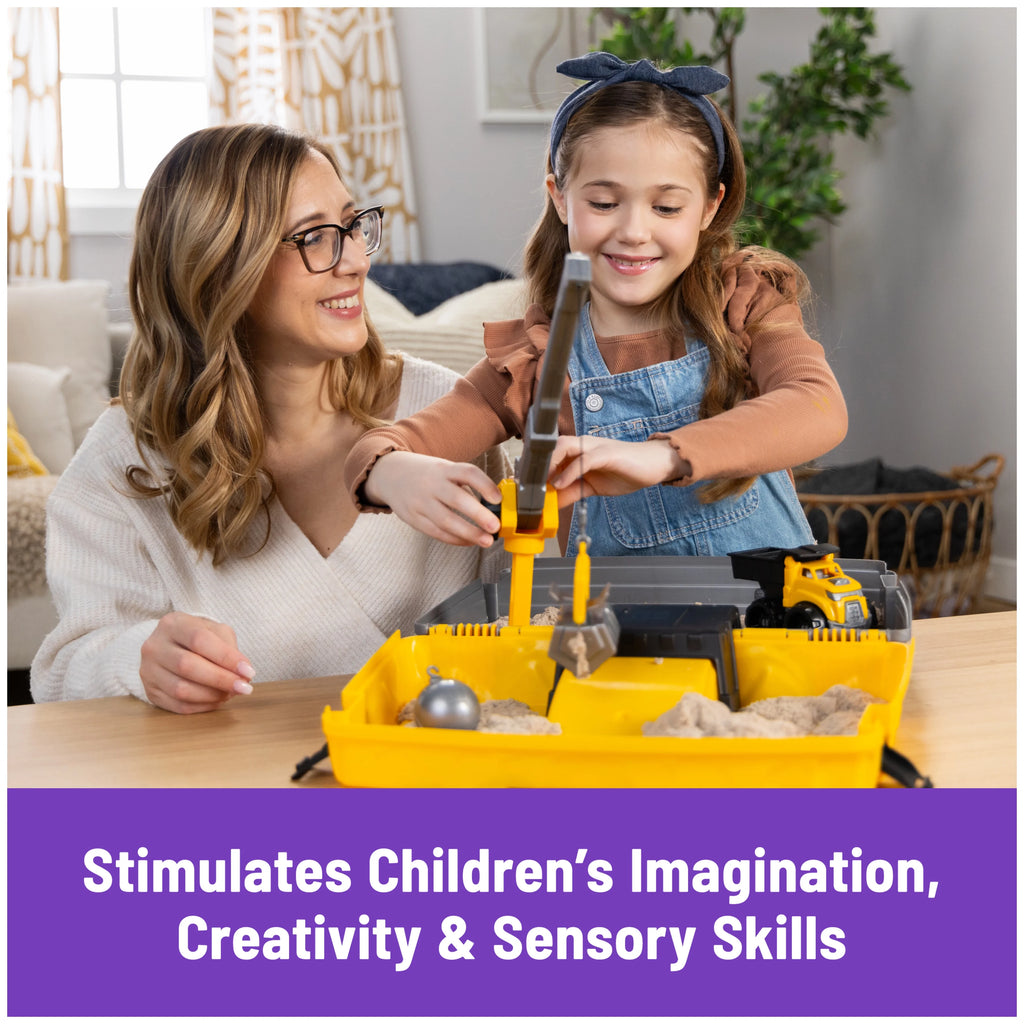Construction Site Folding Sandbox with Toy Truck and 2lbs of Play Sand N783