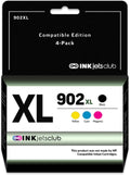HP 902XL Black and Color Compatible Inkjet Cartridge 4 Pack F18648
