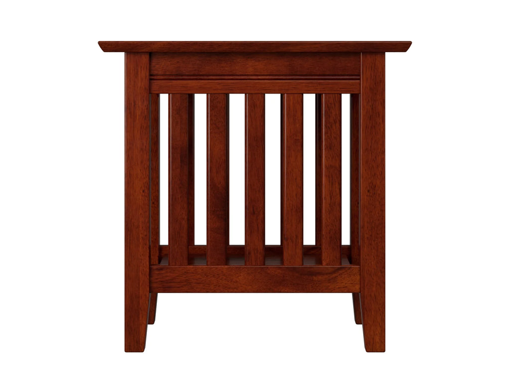 Chair Side Table in Walnut or Caramel O693