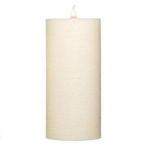 Flameless LED Candle 8x22H Ivory Rustic Outdoor Pillar X229931