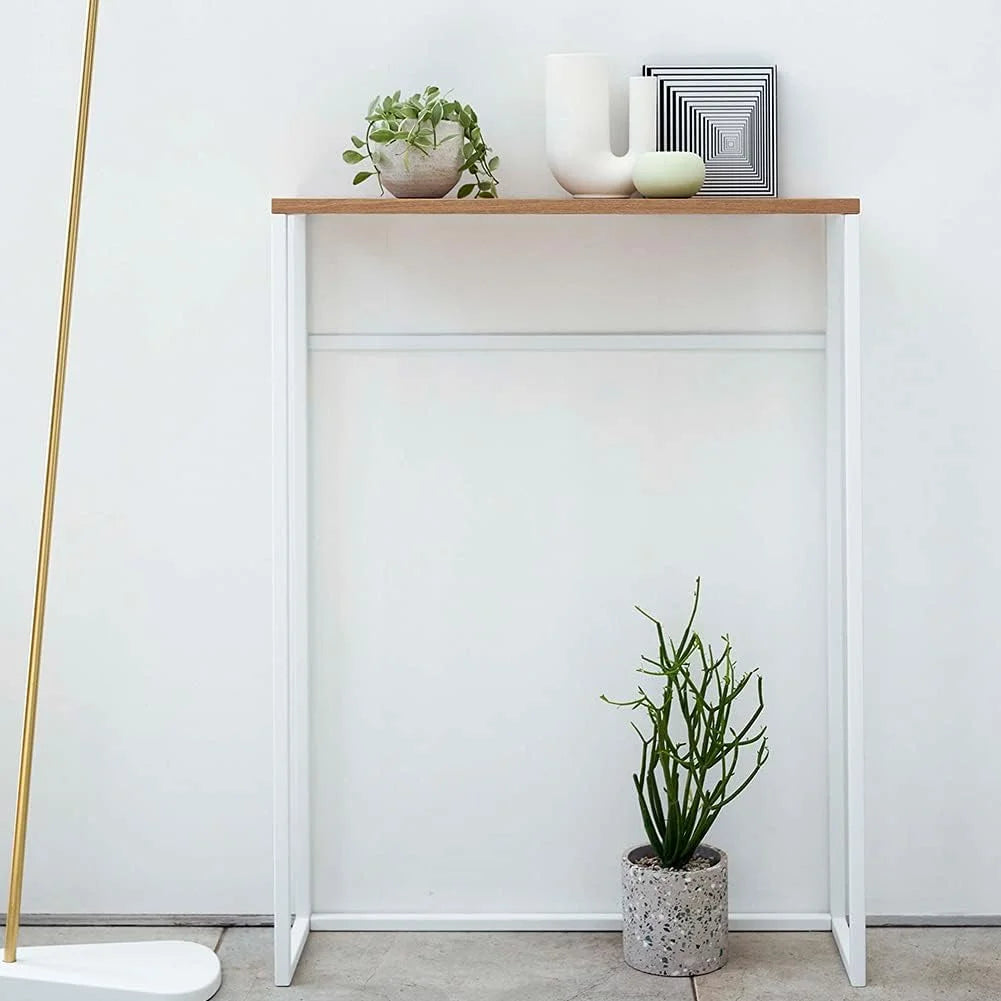 Slim Narrow Metal and Wood Console Table S36056