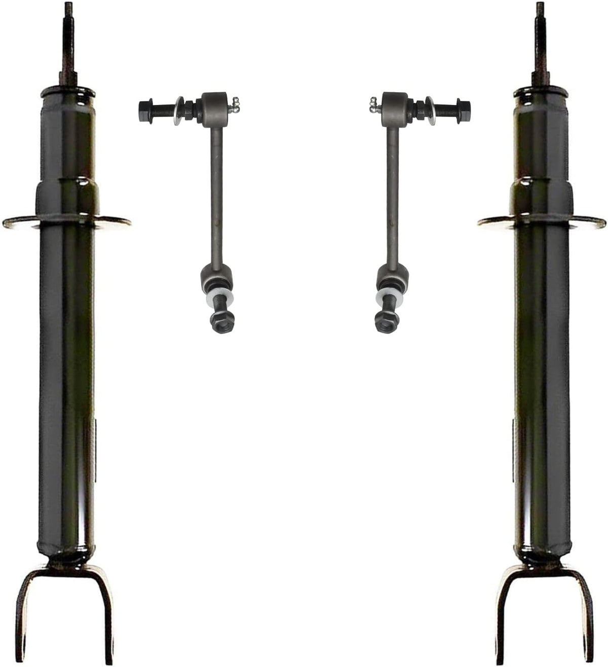 4pc Rear Shock Absorbers Kit with Sway Bar Links X1494