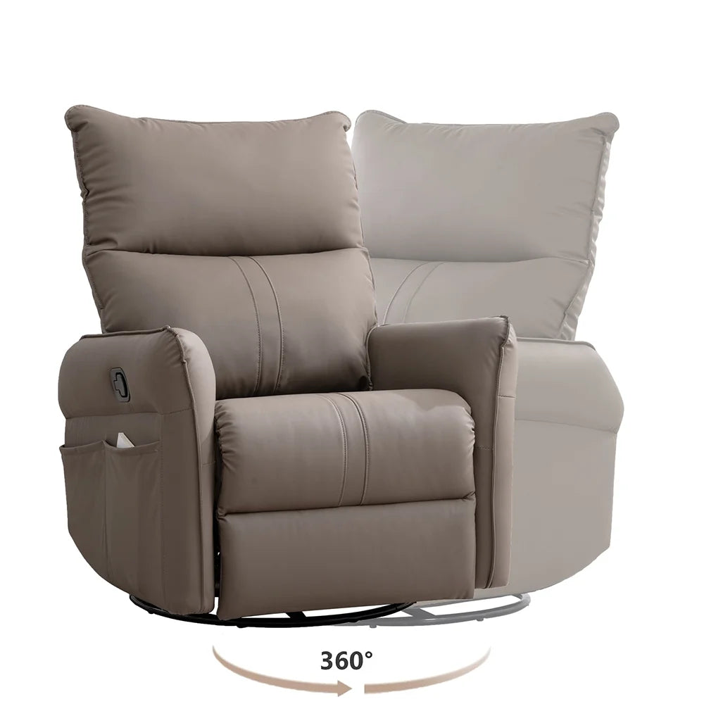 High Back 360 Degree Swivel Rocking Chair with Side Pocket J966
