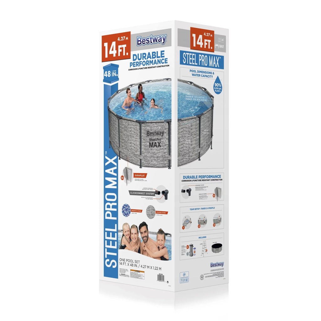14' x 48 Round Above Ground Swimming Pool Set Q23651