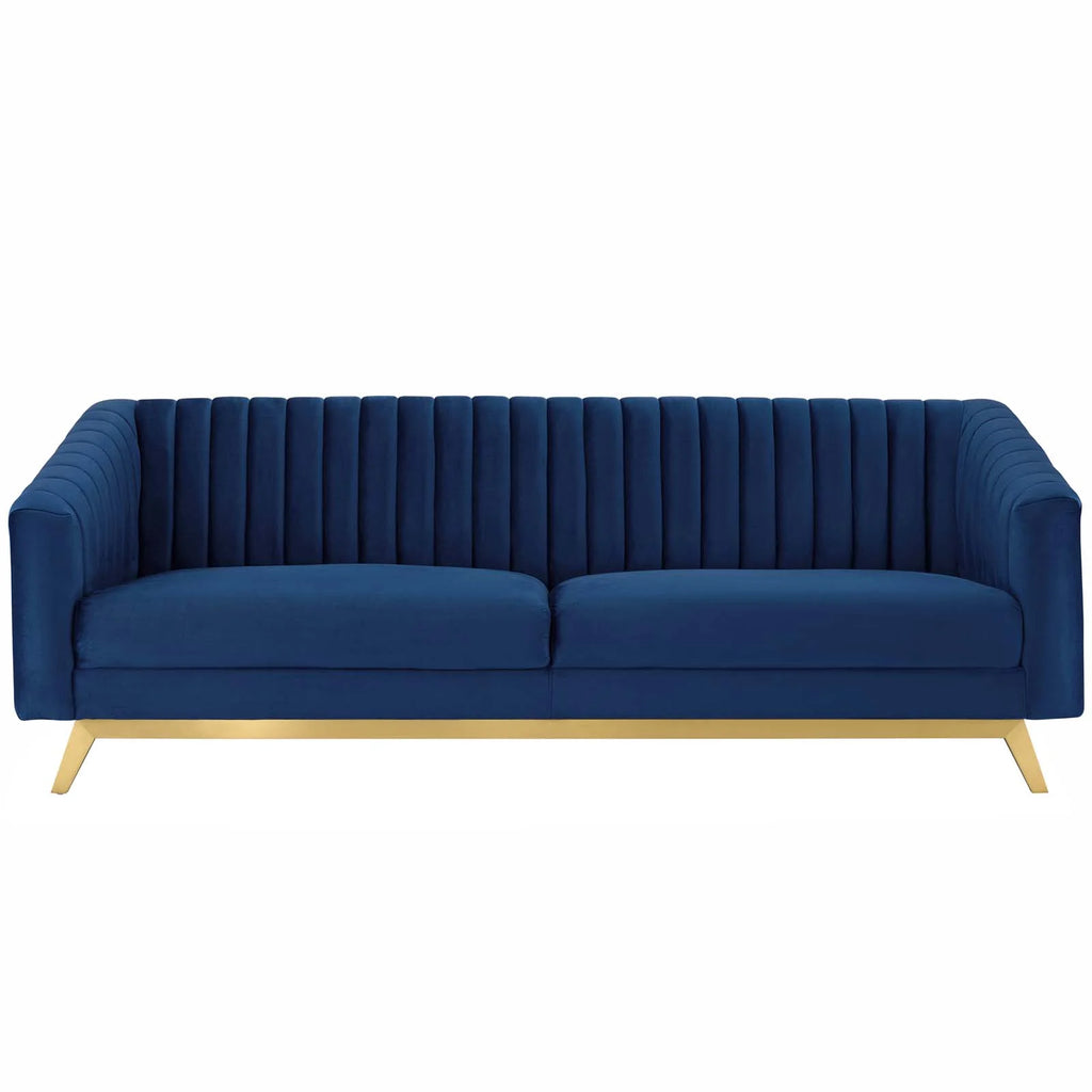 Navy Velvet Sofa C90328