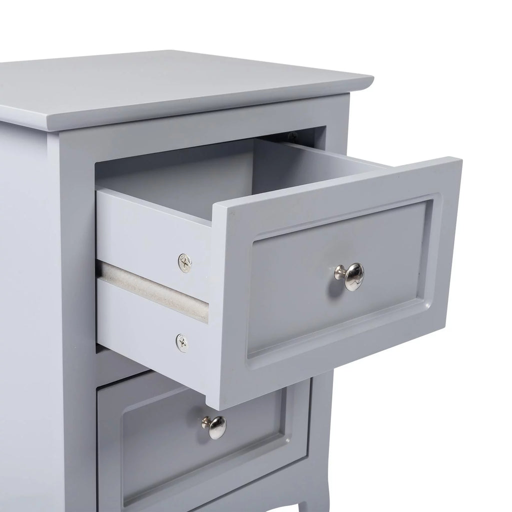 Gray Nightstand with 2 Drawers Set of 2 G7714