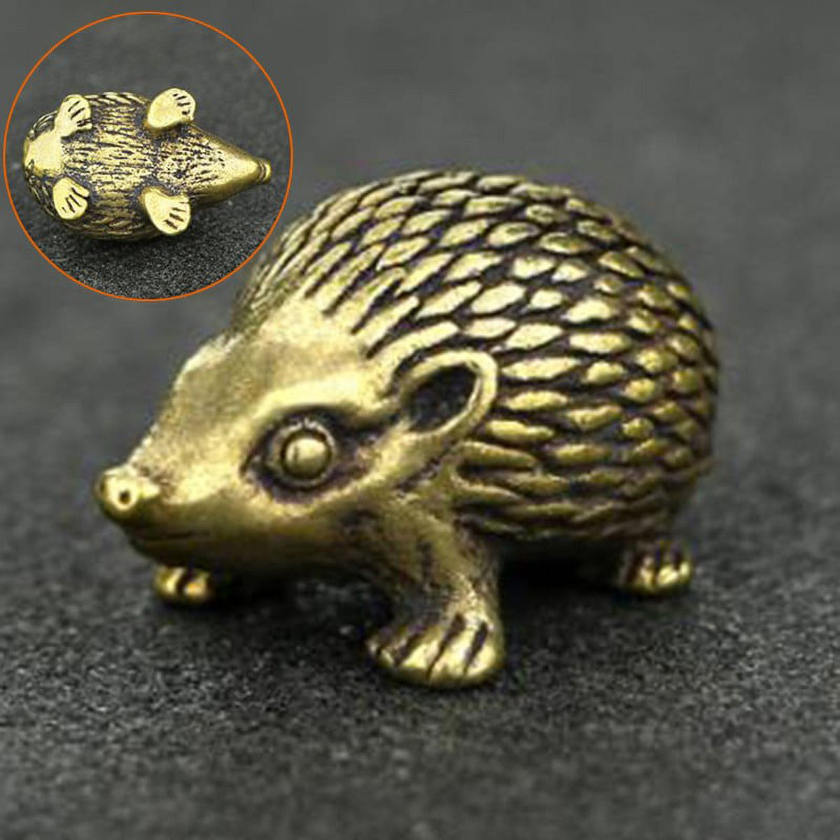 Vintage Hedgehog Statue Ornaments J2573