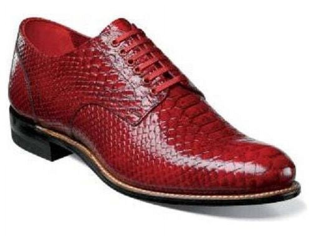 Red Anaconda Print Leather Shoes I9592