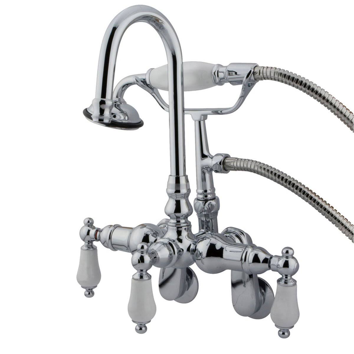 Oil Rubbed Bronze Wall Mount Clawfoot Tub Filler with Hand Shower R875748