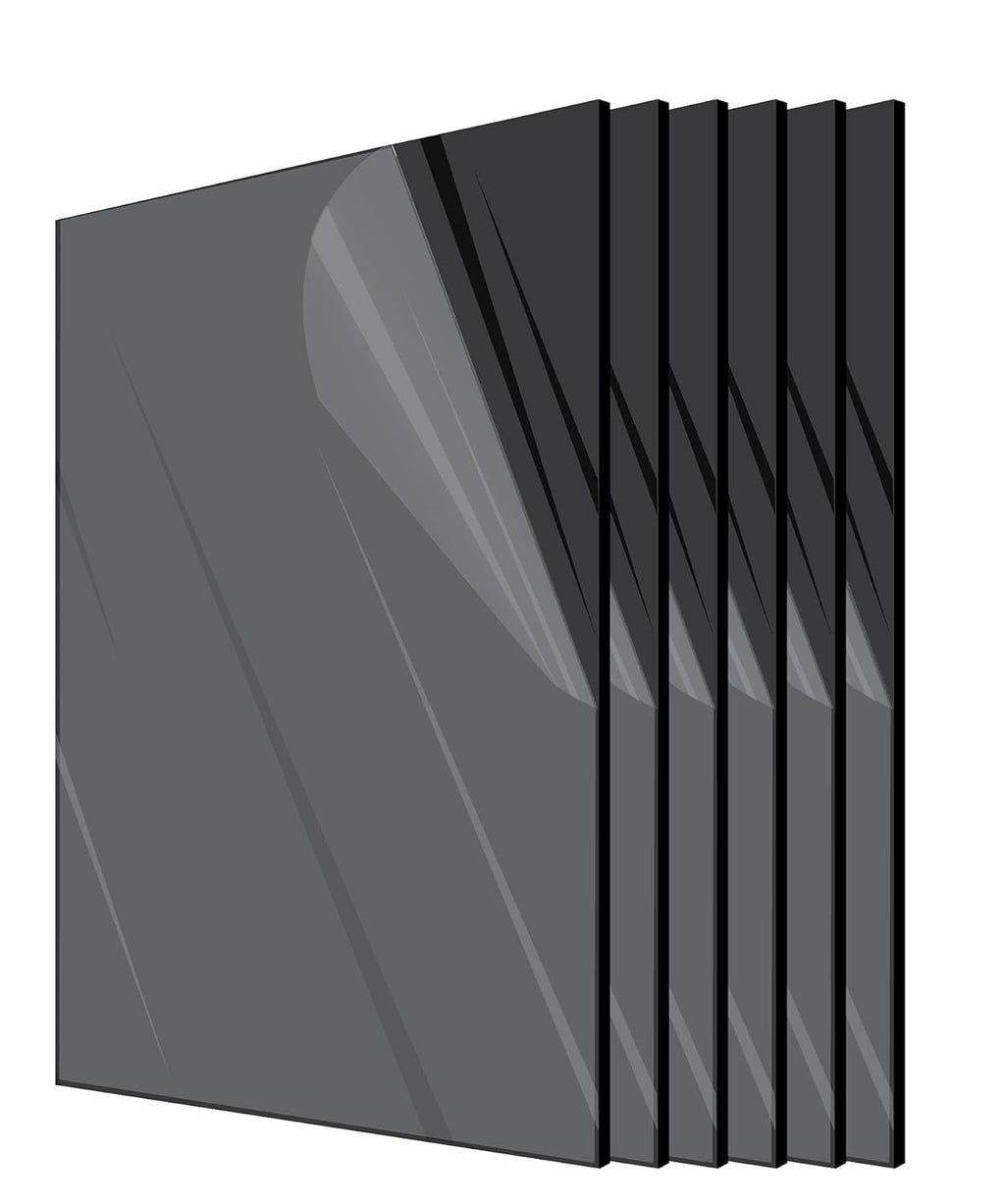 Black Acrylic Plexiglass Sheet 6 Pack V4364