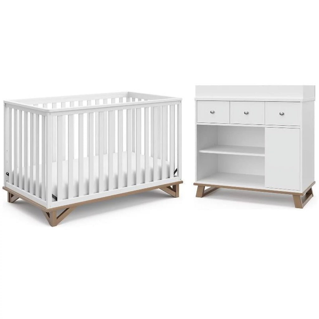 2-Piece Crib and Changing Table Dresser Set I93408
