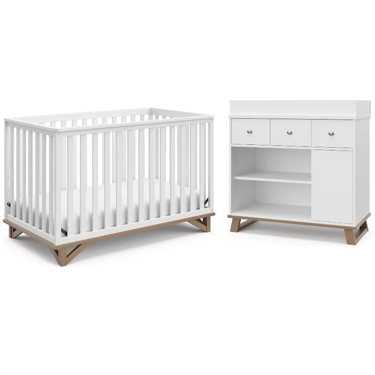 2-Piece Crib and Changing Table Dresser Set I93408