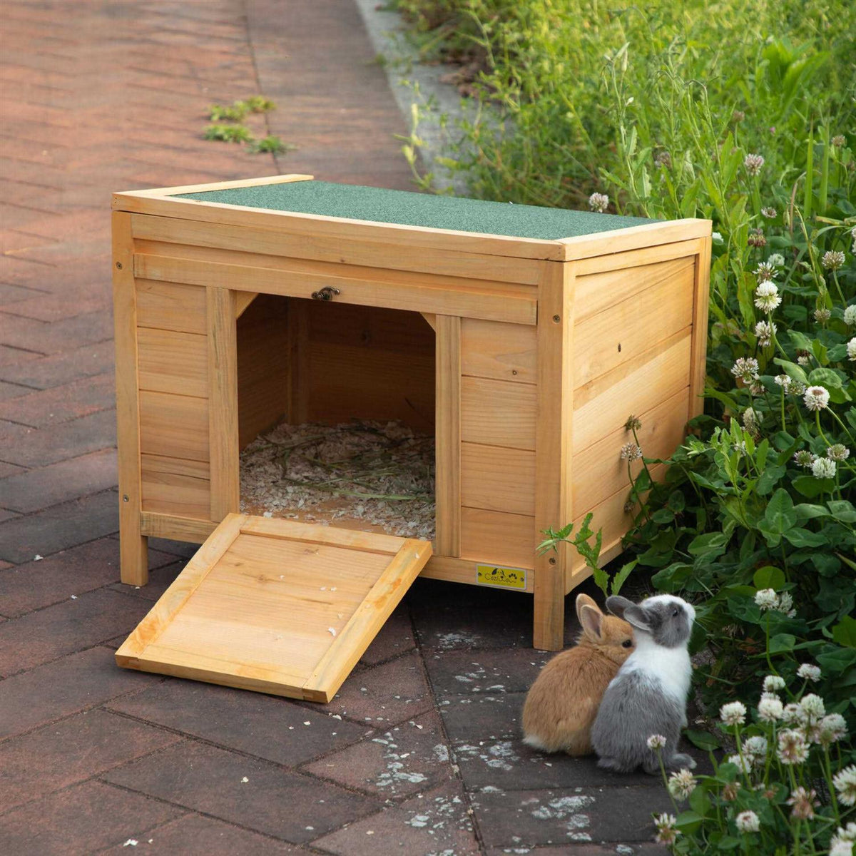 24′′L Waterproof Wooden Outdoor Rabbit Enclosure R53971