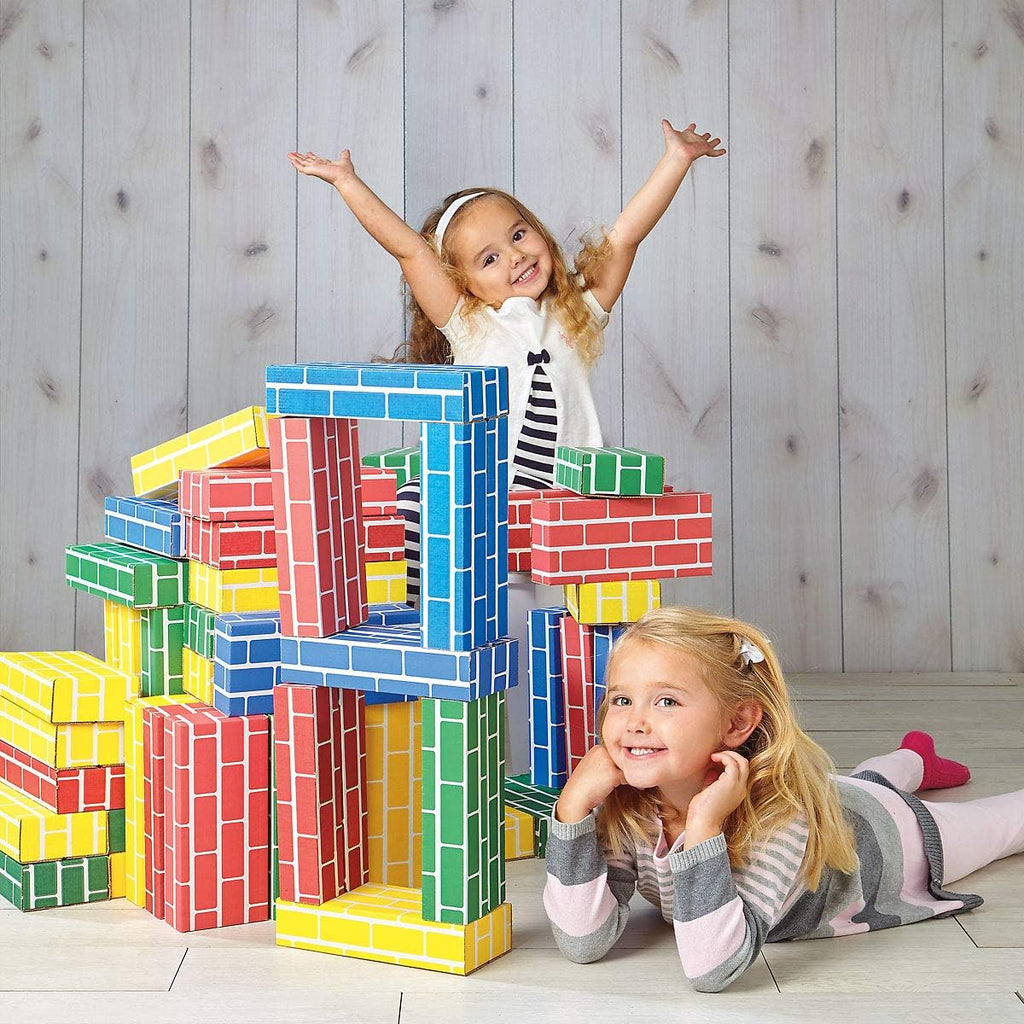 Cardboard Building Bricks, Set of 24, Pack of 2 W24187
