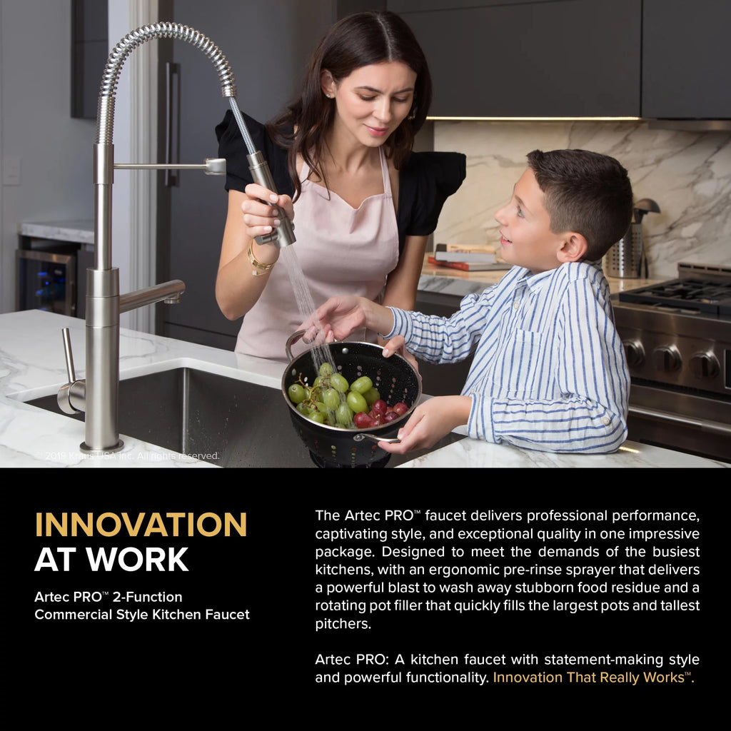 Brushed Gold Matte Black Pre-Rinse Kitchen Faucet F5116