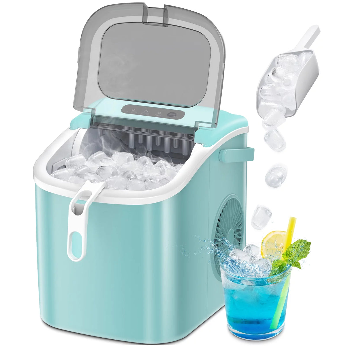 Portable Countertop Ice Maker with Handle, 26Lbs/24H, Black R58549
