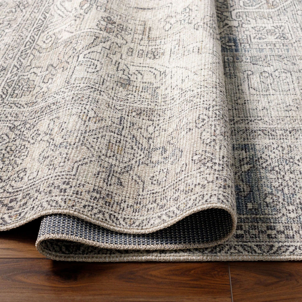 Navy Cream Runner Area Rug U754