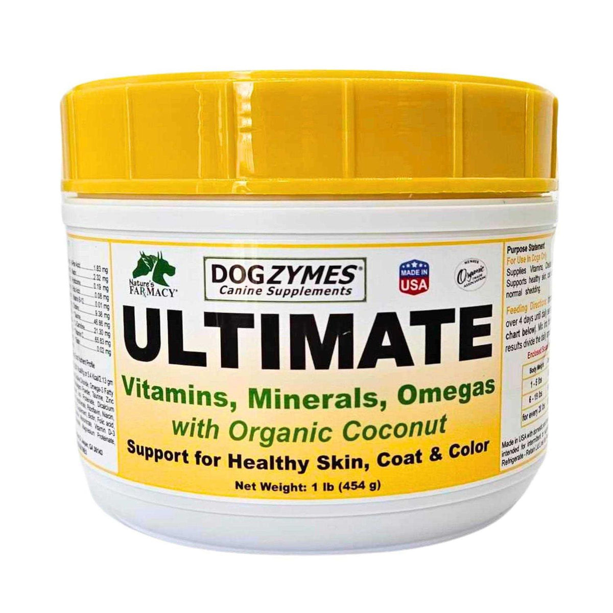 Dogzymes Ultimate for Best Skin/Coat with Organic Coconut Y764304