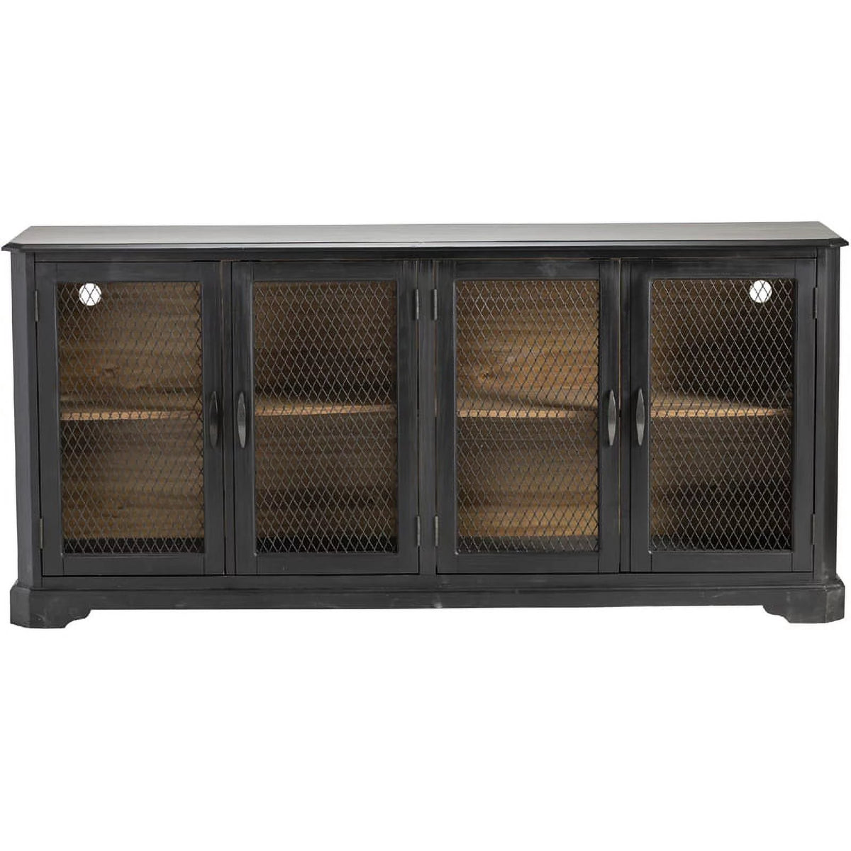 Black Wood 4 Door Sideboard D89983