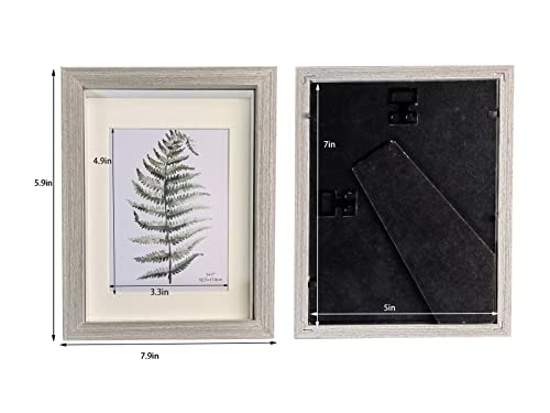 White 4 Pack 5x7 Shadow Box Frame Internal Depth 0.6 inch K724