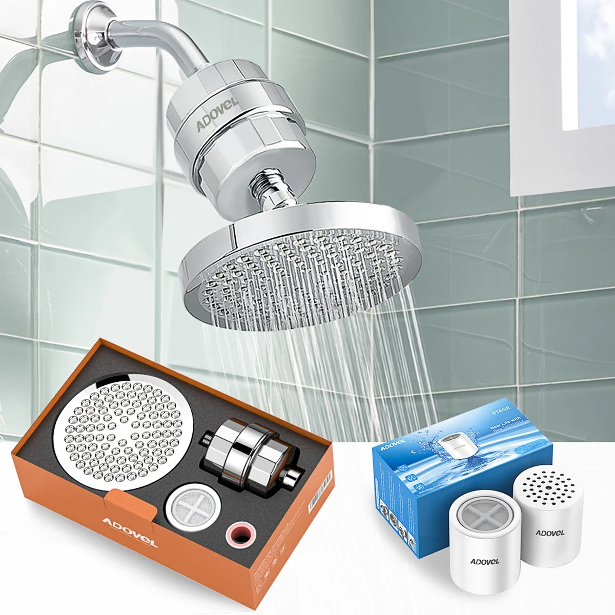 15 Stage Shower Head and Shower Filter I521