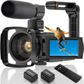 4K UHD Video Camera Camcorder with Microphone H195