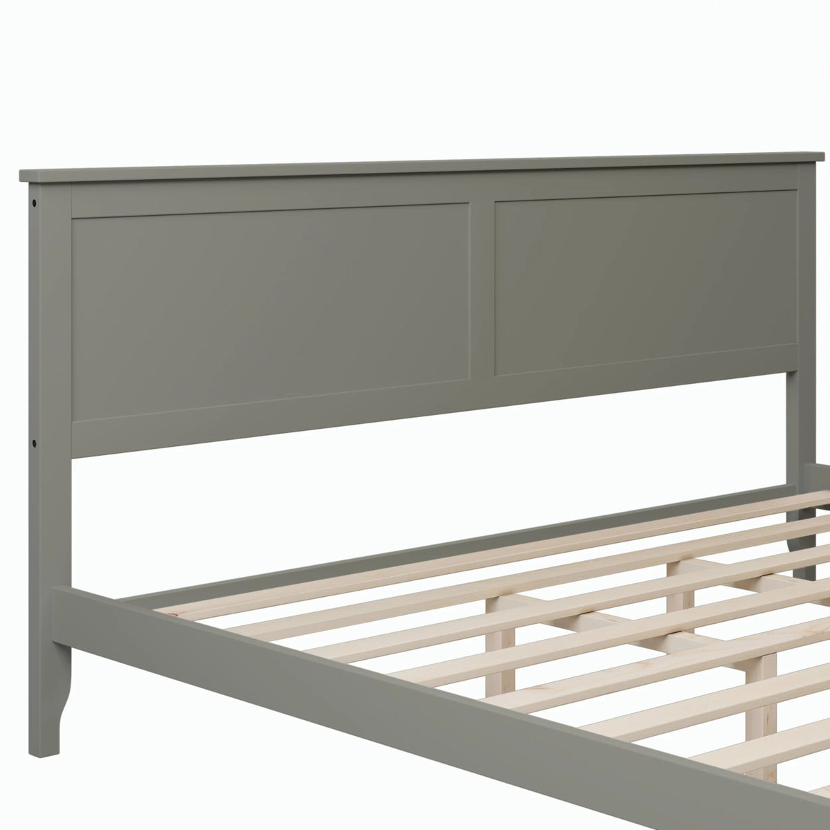 Modern Gray Solid Wood King Platform Bed M724949