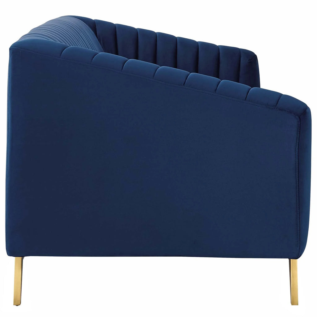 Navy Velvet Sofa C90328