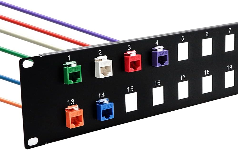 Patch Panel for Keystone Jack 24 Port Pack of 2 V7304