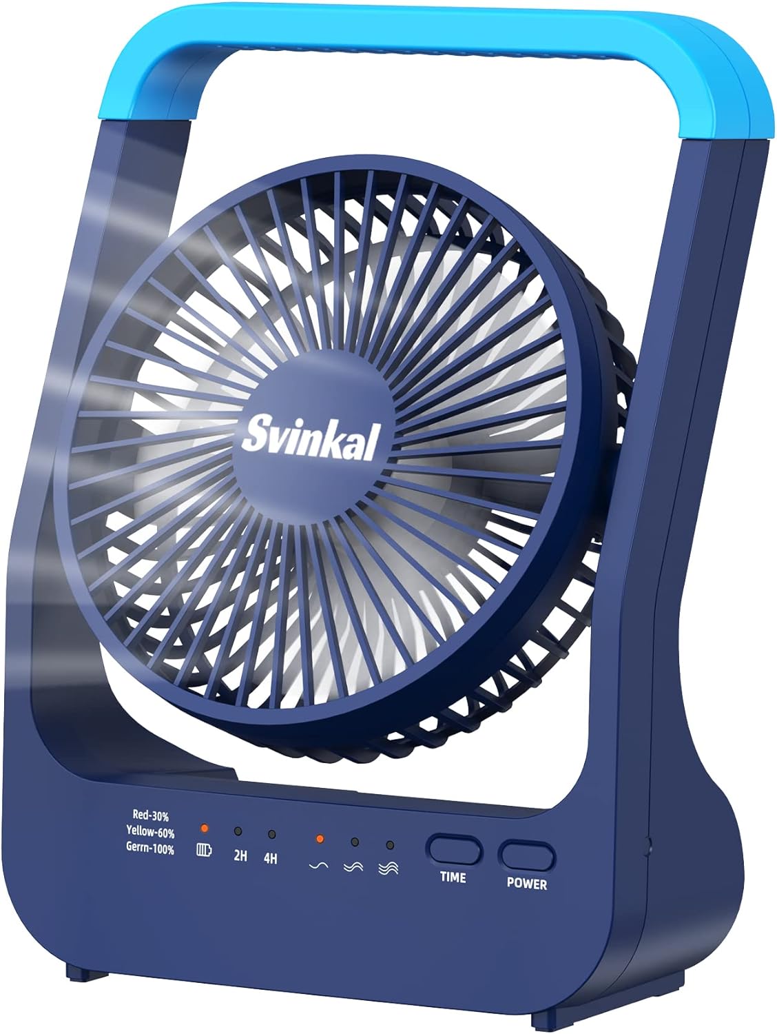 USB Desk Fan with 20000mAh Rechargeable Battery, 200 Hours, 3 Speed, 360° Rotation S8281
