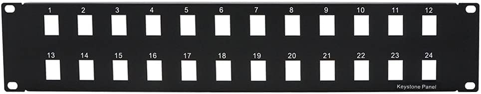 Patch Panel for Keystone Jack 24 Port Pack of 2 V7304
