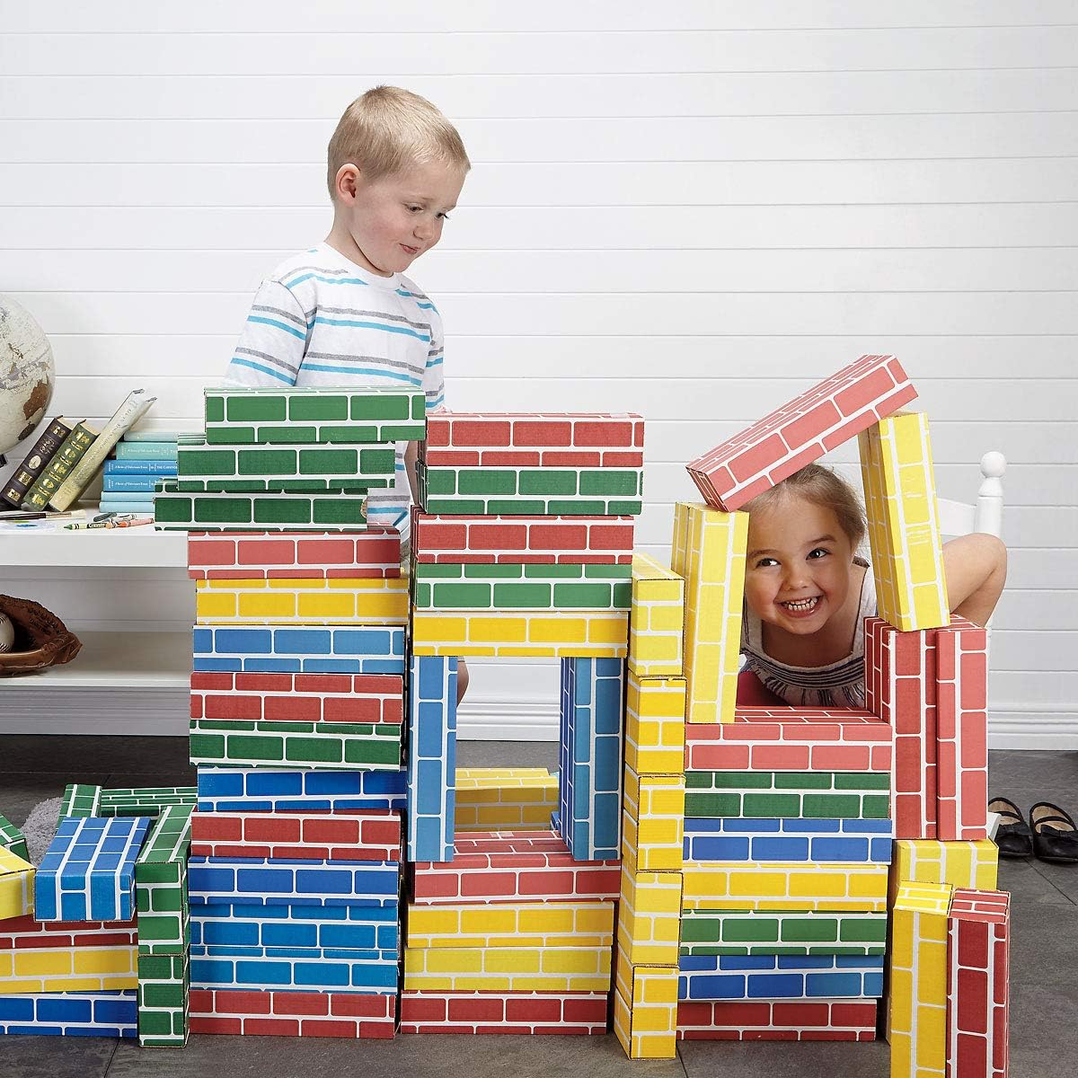 Cardboard Building Bricks, Set of 24, Pack of 2 W24187