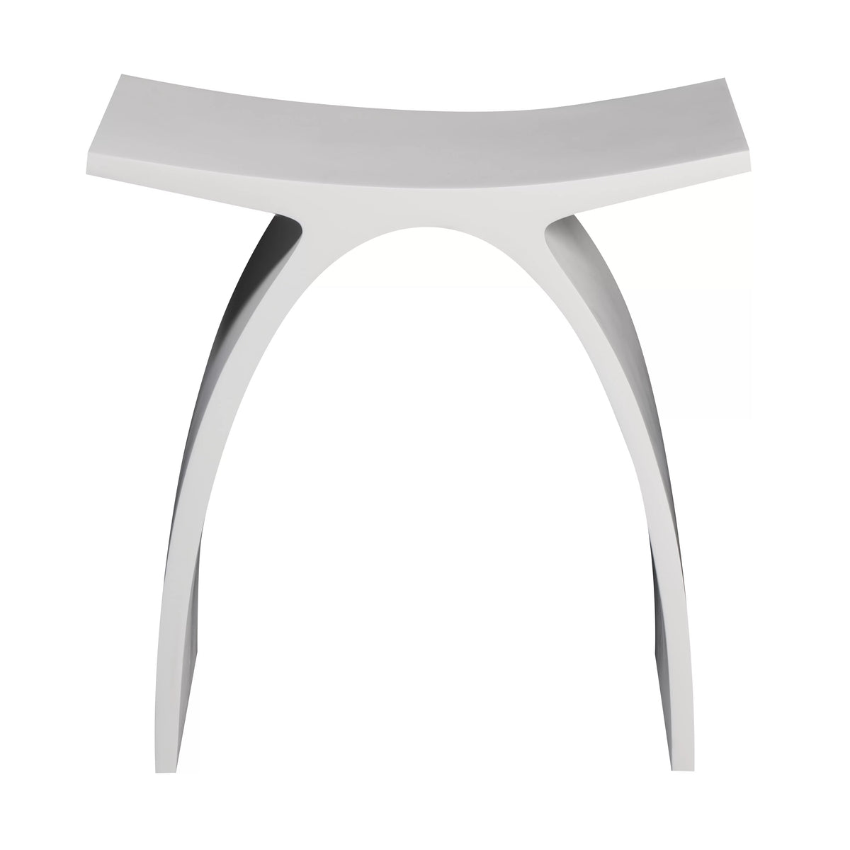 White Matte Solid Surface Resin Bathroom Shower Stool R69200