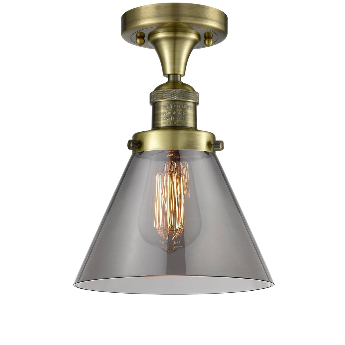 Large Bell 1 Light Semi-Flush Mount M216568