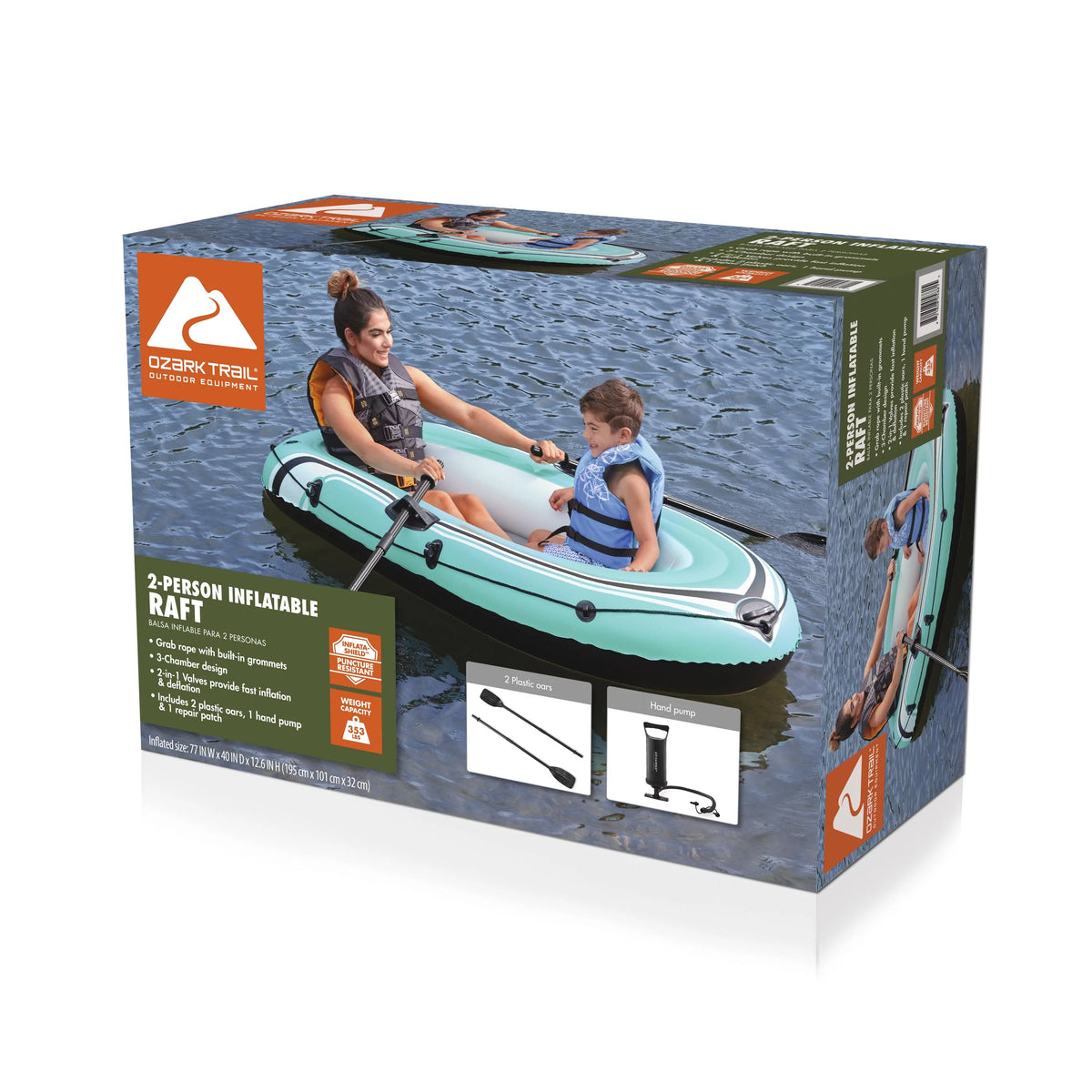 2 Person Inflatable PVC Raft Y7673