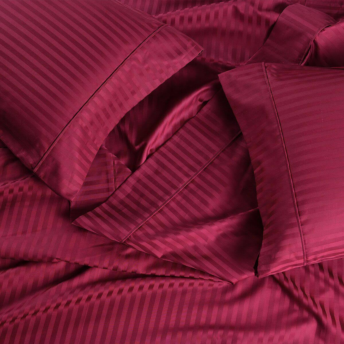 Striped California King Bed Sheets U8710