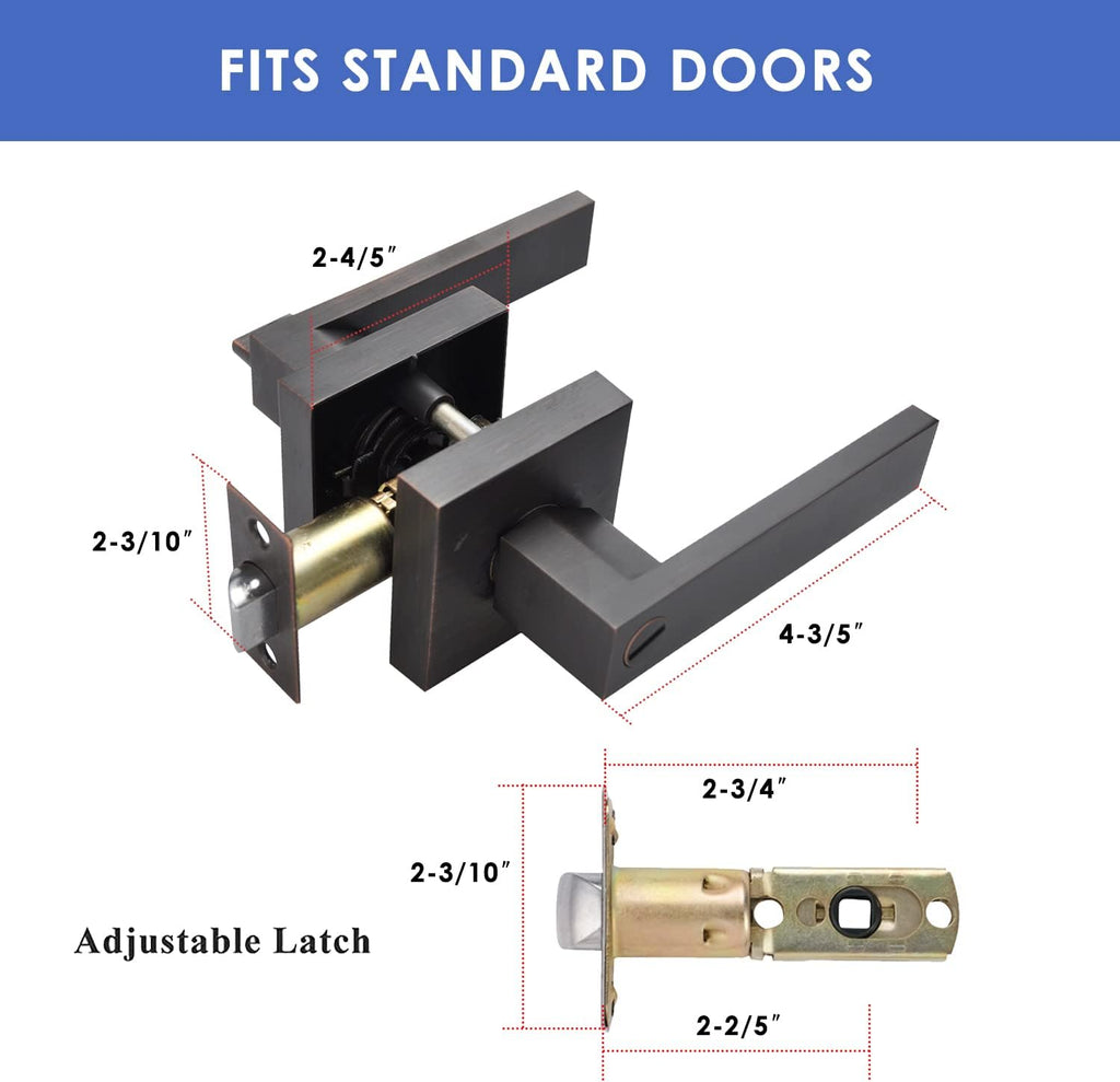 Brushed Bronze Zinc Alloy Door Lever Lock B269511