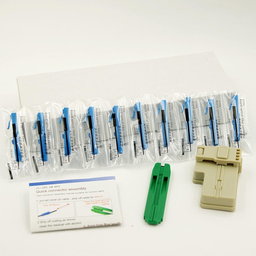 100pcs LC UPC Fiber Optic Quick Connector Single Mode 9/125 B56692