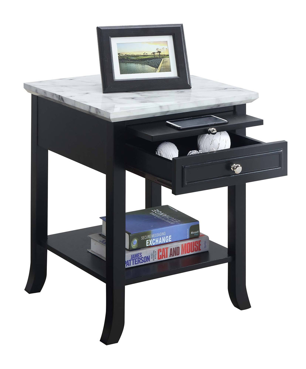 White End Table with Drawer V82694