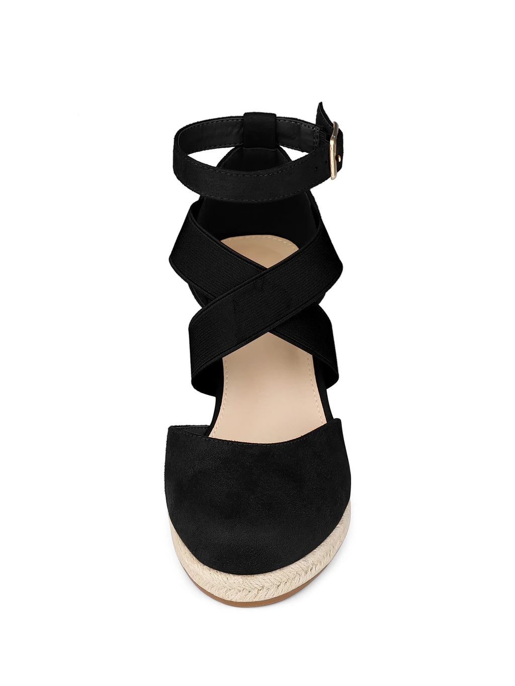 Espadrille Platform Closed Toe Wedges Heel Sandal A20782