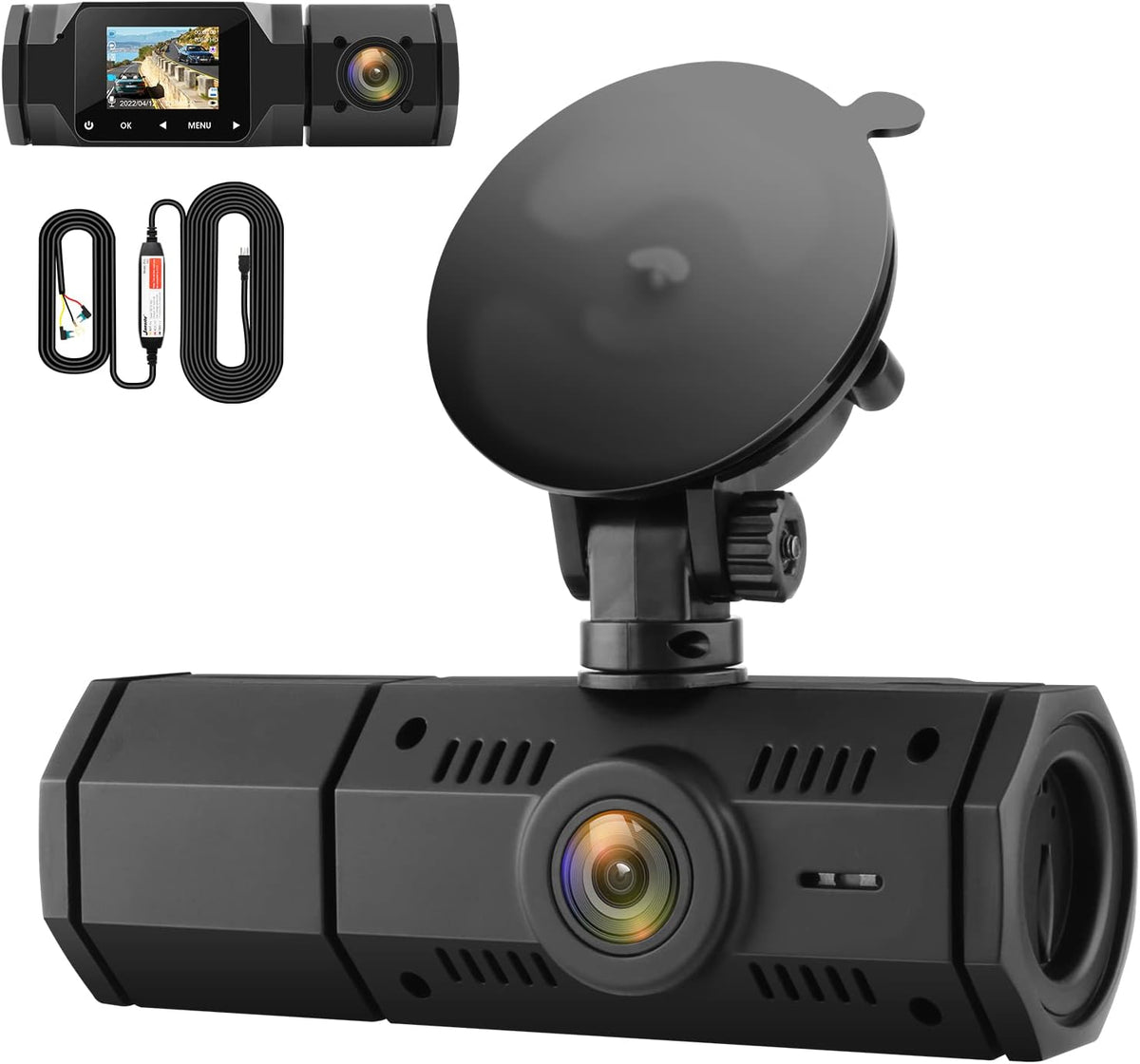 Dual Dash Cam Front and Inside FHD 1080P Dash Camera with IR Night Vision 310°Wide Angle 24H Parking Monitor Pack of 2 F770