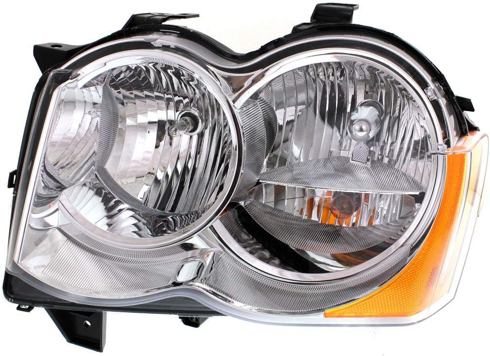 Headlight Assembly for Jeep Grand Cherokee 2008 2009 2010 Driver and Passenger Side Pair Halogen P694