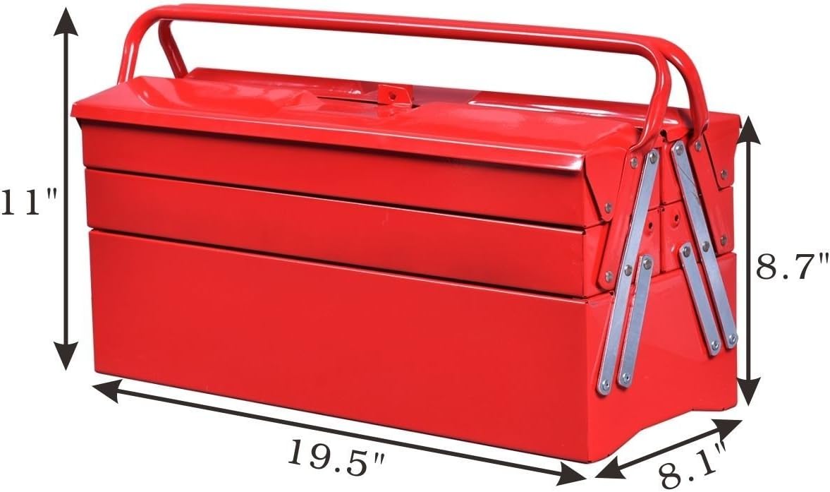 Red Steel Tool Chest Cabinet L3858