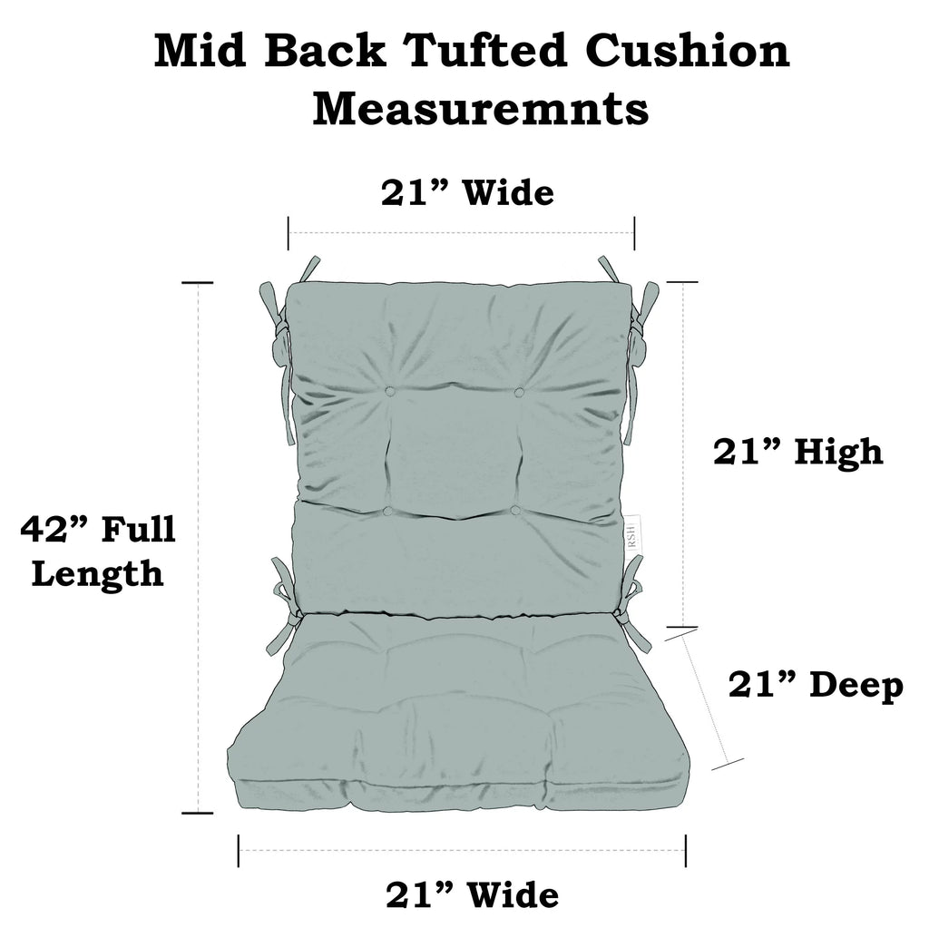 Tufted Mid Back Chair Cushion V23909
