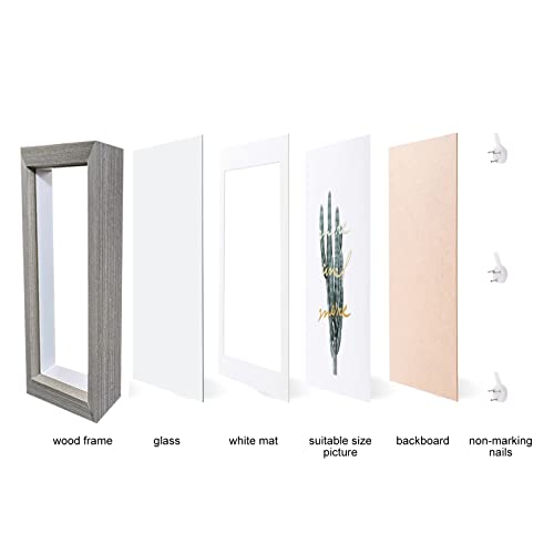 White 4 Pack 5x7 Shadow Box Frame Internal Depth 0.6 inch K724