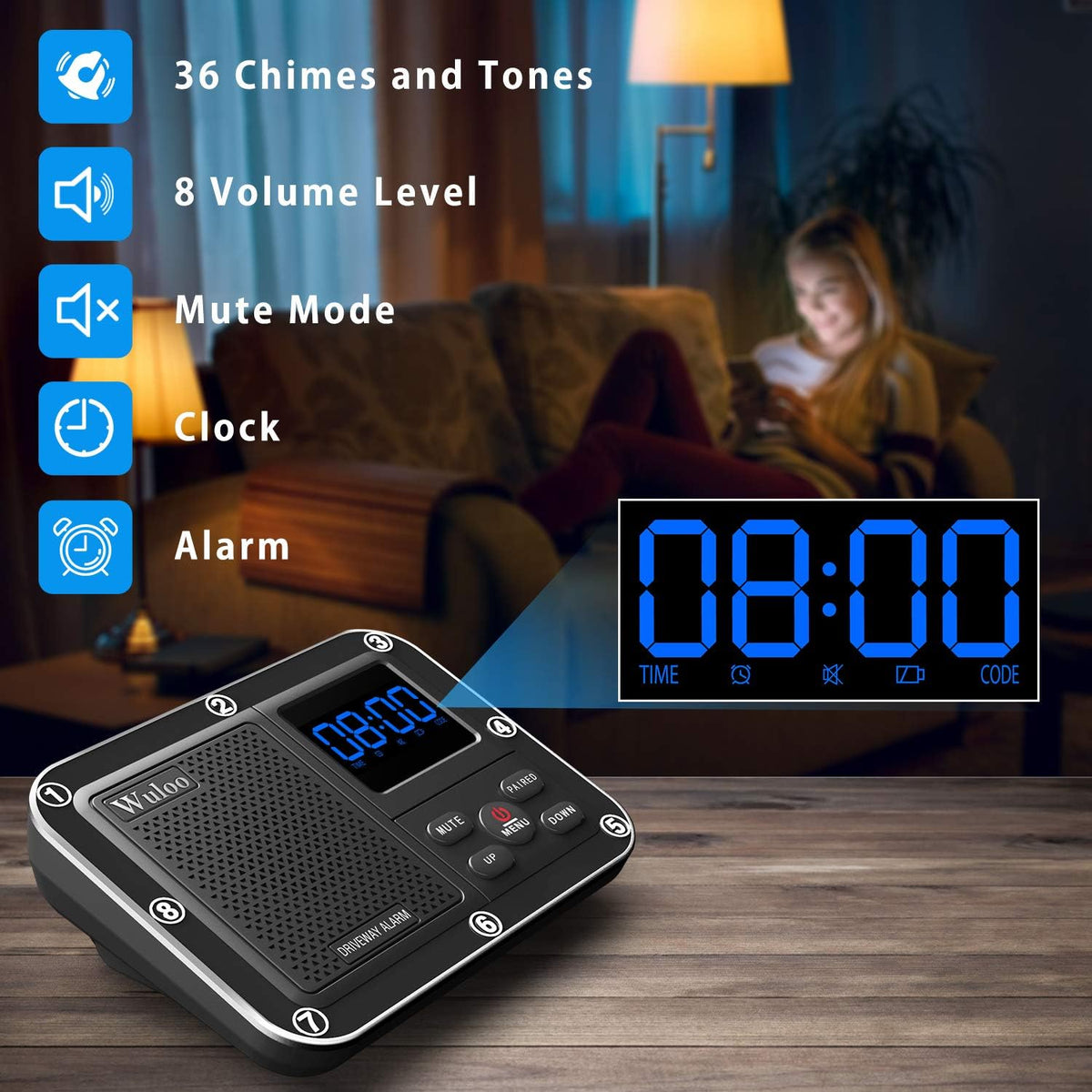 1800 Ft Wireless Outdoor Motion Sensor Driveway Alarm System D96881