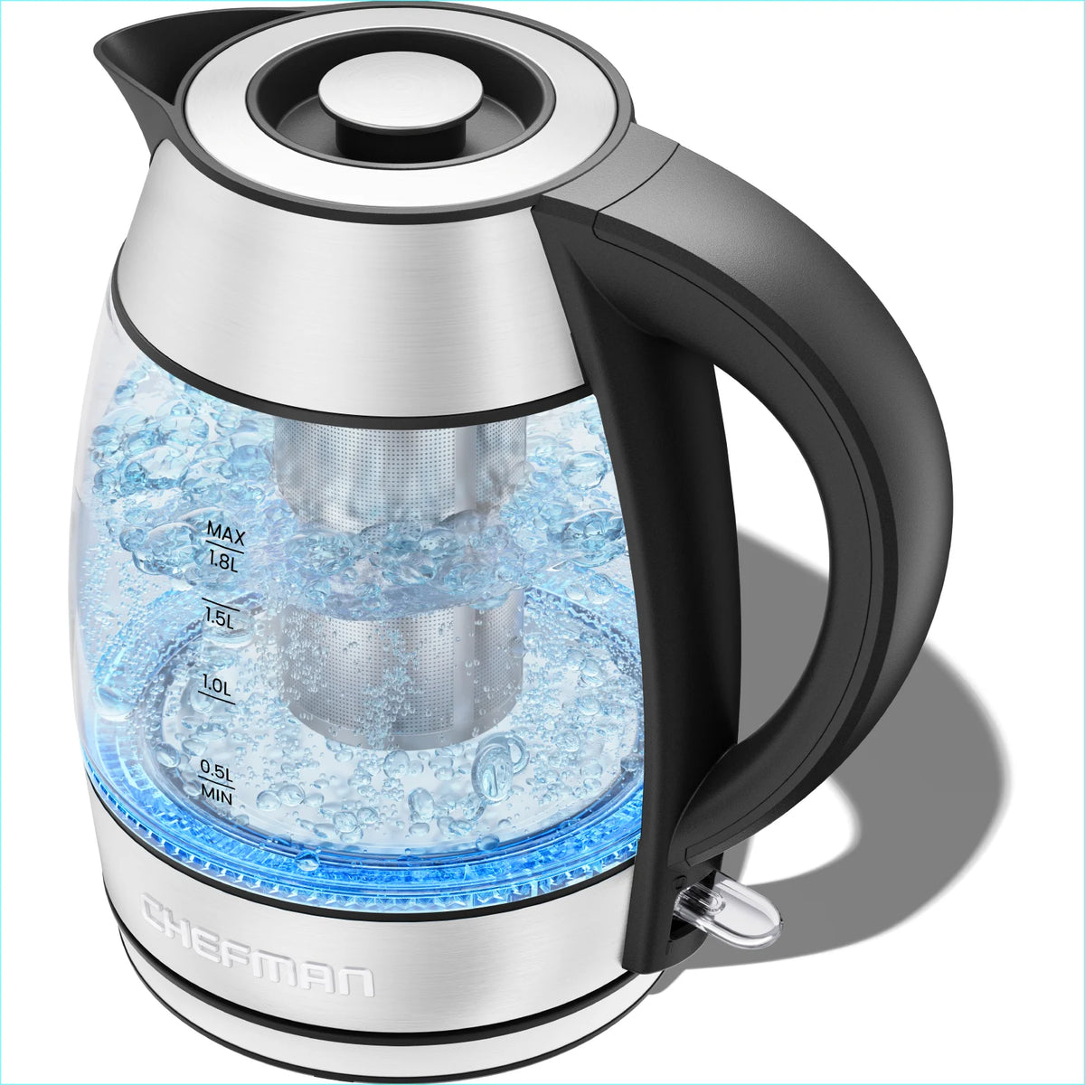 1.8L Electric Glass Kettle with Removable Tea Infuser N144