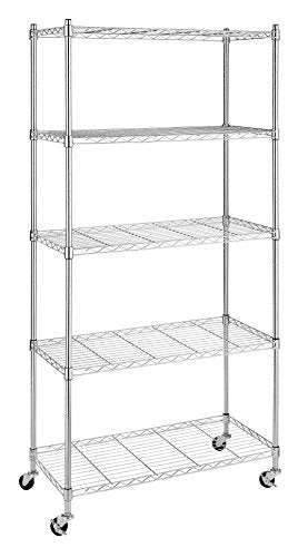 3 Tier Chrome Rolling Utility Cart N5143